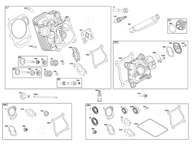 Cylinder Head Group Diagram and Parts List for 12V337-0032-F1 100000 - 19Z999 Briggs and Stratton Engine